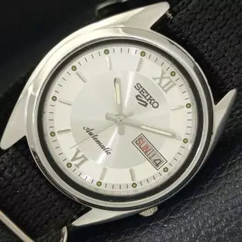 Б/У винтажные мужские часы SEIKO 5 AUTOMATIC 7009A из Японии с серебряным циферблатом a433864-2 R119-a433864