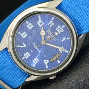 Б/У винтажные мужские часы SEIKO 5 AUTOMATIC 7025A JAPAN с синим циферблатом и датой a433807-2 R119-a433807
