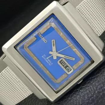 Б/У винтажные мужские часы SEIKO 5 AUTOMATIC 6319A из Японии с синим циферблатом a433857-2 R119-a433857