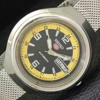 Б/У винтажные мужские часы SEIKO 5 AUTOMATIC 6319A из Японии с черным циферблатом a433808-2 R119-a433808