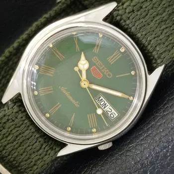 Б/У винтажные мужские часы SEIKO 5 AUTOMATIC 7S26A из Японии с зеленым циферблатом a433511-2 R117-a433511