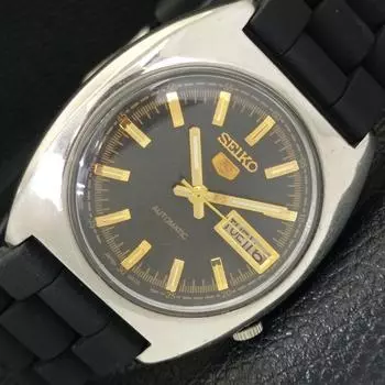 Б/У винтажные мужские часы SEIKO 5 AUTOMATIC 7009A из Японии с черным циферблатом a433542-2 R117-a433542