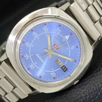 Б/У винтажные мужские часы SEIKO 5 AUTOMATIC 6119B из Японии с синим циферблатом a433681-2 R118-a433681