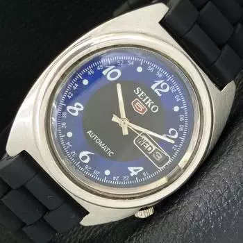 Б/У винтажные мужские часы SEIKO 5 AUTOMATIC 6106C JAPAN с черным циферблатом a433614-2 R118-a433614