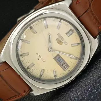 Б/У винтажные мужские часы SEIKO 5 AUTOMATIC 7009A из Японии с оригинальным циферблатом a433655-2 R118-a433655