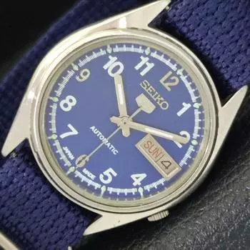 Б/У винтажные мужские часы SEIKO 5 AUTOMATIC 7009A из Японии с синим циферблатом a433203-2 R115-a433203