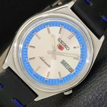 Б/У винтажные мужские часы SEIKO 5 AUTOMATIC 7009A из Японии с серебряным циферблатом a433514-2 R117-a433514