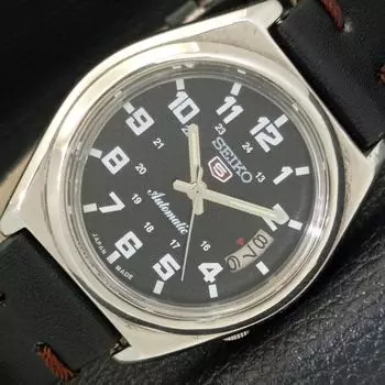 Б/У винтажные мужские часы SEIKO 5 AUTOMATIC 7009A JAPAN с датой и черным циферблатом a433503-2 R117-a433503