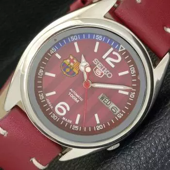 Б/У винтажные мужские часы SEIKO 5 AUTOMATIC 7009A из Японии с красным циферблатом a433824-2 R119-a433824