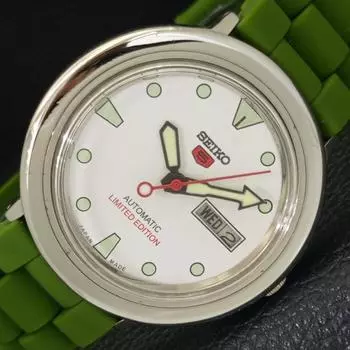 Б/У винтажные мужские часы SEIKO 5 AUTOMATIC 7006A из Японии с белым циферблатом a433850-2 R119-a433850