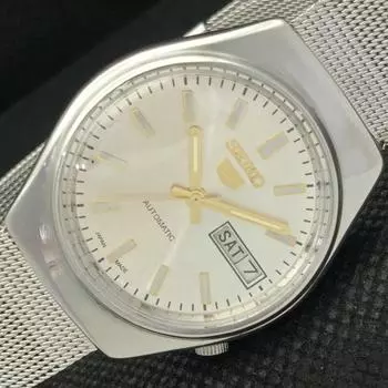 Б/У винтажные мужские часы SEIKO 5 AUTO 6309A из Японии с серебряным механизмом и функцией «день/дата» 608h-a316776-9 SKU608h-a316776