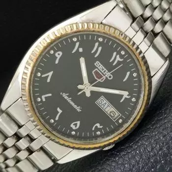 Б/У винтажные мужские часы SEIKO 5 AUTOMATIC 7009A из Японии с черным циферблатом a433721-2 R118-a433721