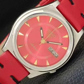 Б/У винтажные мужские часы SEIKO 5 AUTOMATIC 7009A из Японии с красным циферблатом a433632-2 R118-a433632
