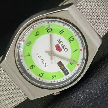 Б/У винтажные мужские часы SEIKO 5 AUTOMATIC 6309A из Японии с белым циферблатом a433615-2 R118-a433615