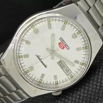 Б/У винтажные мужские часы SEIKO 5 AUTO 6309A из Японии D/D, серебряные, 588a-a310187-2 SKU588a-a310187