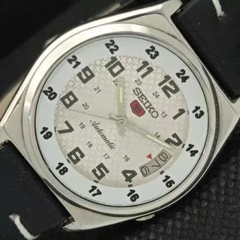 Б/У винтажные мужские часы SEIKO 5 AUTOMATIC 7009A из Японии с серебряным механизмом и датой 595a-a312311-2 SKU595a-a312311