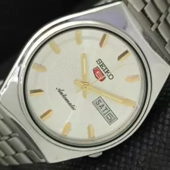 Б/У винтажные мужские часы SEIKO 5 AUTO 6309A из Японии D/D, серебряные, 608c-a315443-2 SKU608c-a315443