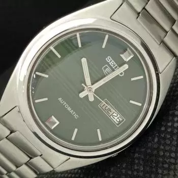 Б/У винтажные мужские часы SEIKO 5 AUTOMATIC 7009A из Японии, зеленые, 621b-a413552-2 SKU621b-a413552