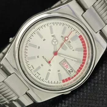 Б/У винтажные мужские часы SEIKO 5 AUTO 7S26A из Японии D/D, серебряные, 594a-a311736-9 SKU594a-a311736