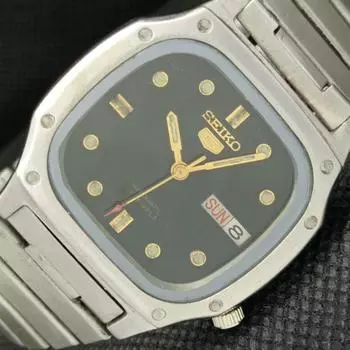 Б/У винтажные мужские часы SEIKO 5 AUTO 7019A из Японии с оригинальным циферблатом 597-a312929-6 lot597-a312929