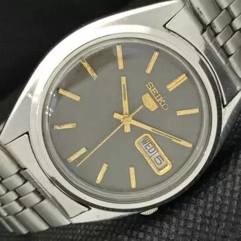 Б/У винтажные мужские часы SEIKO 5 AUTO JAPAN D/D с оригинальным циферблатом 597-a312932-9 SKU597-a312932
