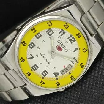 Б/У винтажные мужские часы SEIKO 5 AUTO 7009A из Японии с датой, серебряные, 588a-a310177-2 SKU588a-a310177