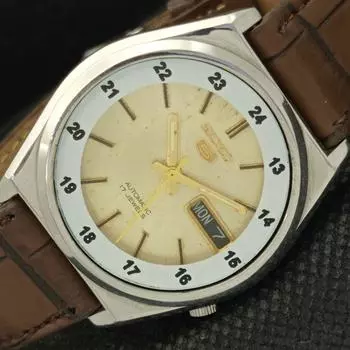 Б/У винтажные мужские часы SEIKO 5 AUTO 7009A из Японии с оригинальным циферблатом 595a-a312346-9 SKU595a-a312346