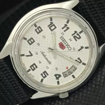 Б/У винтажные мужские часы SEIKO 5 AUTOMATIC 7009A из Японии с серебряным механизмом и датой 593a-a311289-2 SKU593a-a311289