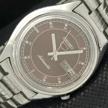 Б/У винтажные мужские часы SEIKO 5 AUTO 7019A из Японии, цвет D/D, коричневый, 593a-a311341-2 SKU593a-a311341