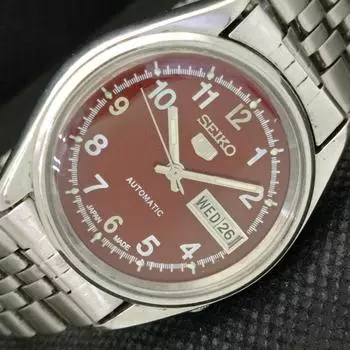 Б/У винтажные мужские часы SEIKO 5 AUTO 6319A из Японии D/D коричневого цвета 608e-a315911-2 SKU608e-a315911