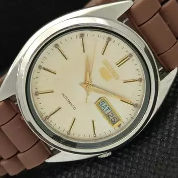 Б/У винтажные мужские часы SEIKO 5 AUTO 7009A из Японии с оригинальным циферблатом 595a-a312395-2 SKU595a-a312395