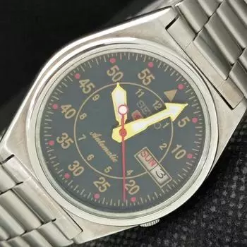 Б/У винтажные мужские часы SEIKO 5 AUTO 7009A из Японии с черным циферблатом 621a-a413422-2 SKU621a-a413422