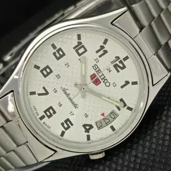 Б/У винтажные мужские часы SEIKO 5 AUTO 7009A из Японии с датой, серебряные, 588a-a310174-9 SKU588a-a310174