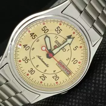 Б/У винтажные мужские часы SEIKO 5 AUTO 7009A из Японии с кремовым циферблатом 621a-a413415-2 SKU621a-a413415