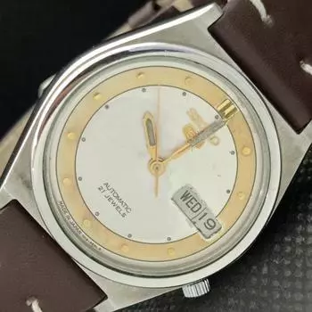 Б/У винтажные мужские часы SEIKO 5 AUTOMATIC 7019A из Японии с оригинальным циферблатом a413579-2 SKU621b-a413579