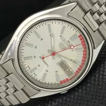 Б/У винтажные мужские часы SEIKO 5 AUTO 7019A из Японии, D/D, серебряные, 594a-a311610-9 SKU594a-a311610
