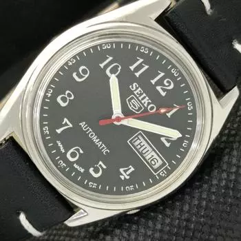Б/У винтажные мужские часы SEIKO 5 AUTOMATIC 6309A из Японии с функцией DAY/DATE черного цвета a312337-2 SKU595a-a312337