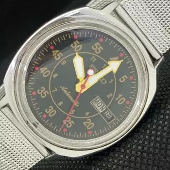 Б/У винтажные мужские часы SEIKO 5 AUTOMATIC 6119C JAPAN DAY/DATE черного цвета a415305-2 SKU621c-a415305