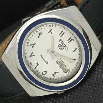 Б/У винтажные мужские часы SEIKO 5 AUTO 7009A из Японии с D/D арабским серебряным узором 586-a308030-9 SKU586-a308030
