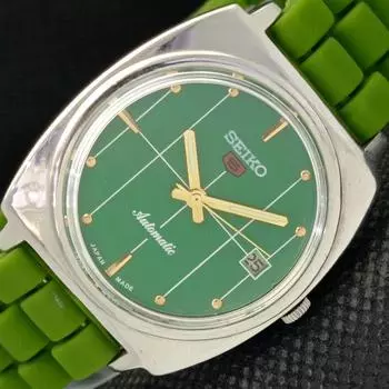 Б/У винтажные мужские часы SEIKO 5 AUTOMATIC 7005A JAPAN MENS DATE GREEN WATCH 604-a314001-2 SKU604-a314001