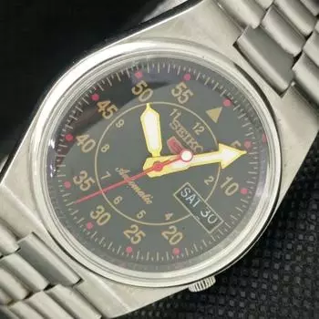 Б/У винтажные мужские часы SEIKO 5 AUTOMATIC 7019A из Японии, черные, 621c-a415312-2 SKU621c-a415312