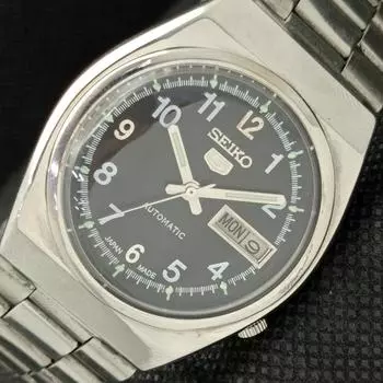 Б/У винтажные мужские часы SEIKO 5 AUTOMATIC JAPAN DAY/DATE черного цвета 593a-a311336-2 SKU593a-a311336