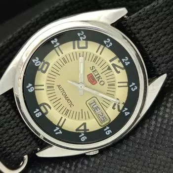 Б/У винтажные мужские часы SEIKO 5 AUTO 7009A из Японии, день/дата, золотистые, 588a-a310171-9 SKU588a-a310171