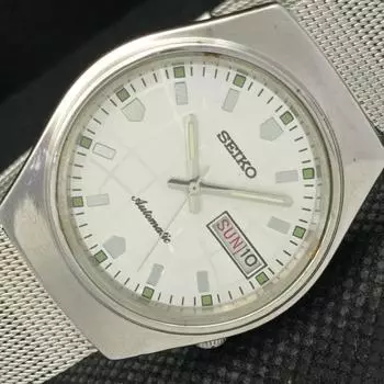 Б/У винтажные мужские часы SEIKO 5 AUTO 6309A из Японии с серебряным механизмом и функцией «день/дата» 588c-a313918-9 SKU588c-a313918