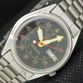 Б/У винтажные мужские часы SEIKO 5 AUTO 7S26A из Японии с черным циферблатом 621a-a413421-2 SKU621a-a413421