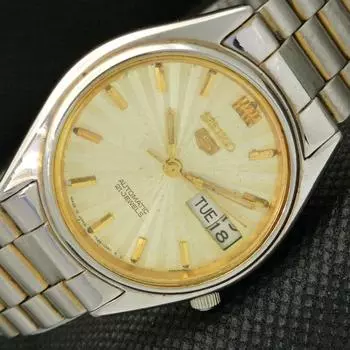 Б/У винтажные мужские часы SEIKO 5 AUTO JAPAN D/D с оригинальным циферблатом 597-a312944-2 SKU597-a312944