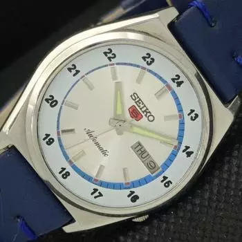 Б/У винтажные мужские часы SEIKO 5 AUTO 7009A из Японии с серебряным механизмом и функцией «день/дата» 593a-a311302-9 SKU593a-a311302