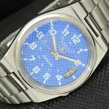 Б/У винтажные мужские часы SEIKO 5 AUTO 7009A из Японии с датой синего цвета 588a-a310176-9 SKU588a-a310176