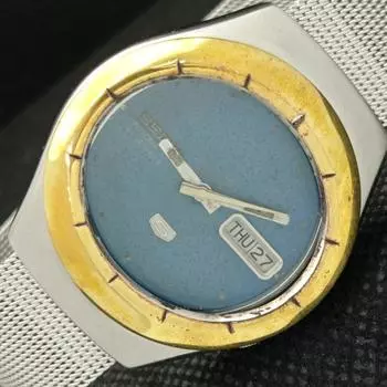 Б/У винтажные мужские часы SEIKO 5 AUTOMATIC 7019A из Японии с оригинальным циферблатом a413456-2 SKU621a-a413456