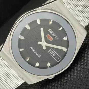 Б/У винтажные мужские часы SEIKO 5 AUTOMATIC 6309A из Японии с функцией DAY/DATE черного цвета a316781-9 SKU608h-a316781